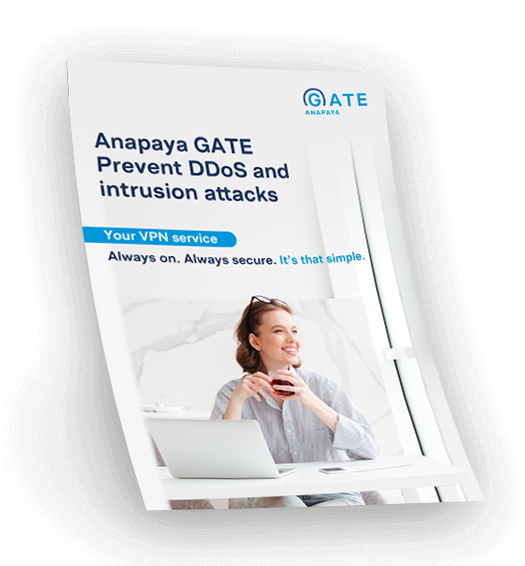 Anapaya GATE eBook on preventing DDoS and intrusion attacks for VPN services.